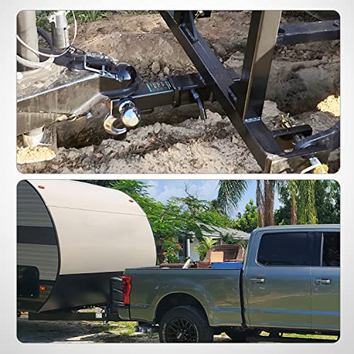 Image of Nilight Shackle Hitch Receiver 2Inch 45000 LBs Breaking Strength 3 /4 inch D Ring w /Trailer Pin Heavy Duty Solid Recovery Towing Kit for Trucks Jeeps Off Road