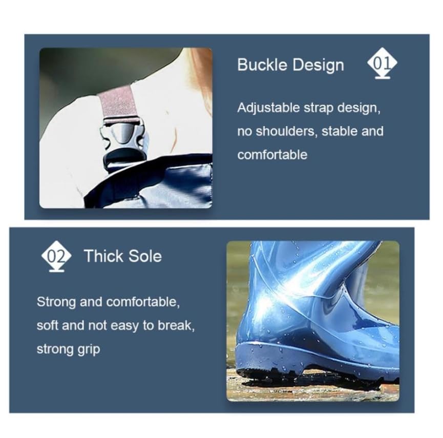 Luminexia Vadeadores de Pesca con Botas,vadeadores de Caza y Pesca con Aislamiento Impermeable de PVC para Hombres y Mujeres,vadeador de pie