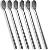 AOOSY Latte Spoons Long Handle Teaspoons Set of 6 Stainless Steel 9 inches Mixing Ice Cream Stirring Spoon Ideal for iced Coffee Iced Tea Milk Shake Ice Cream Sundeas Cool Drinking