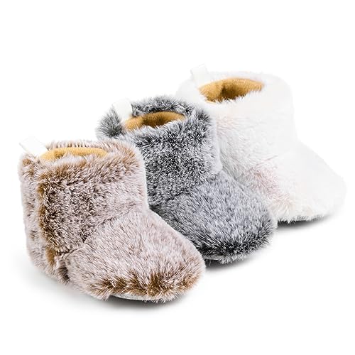 Image of Meckior Baby Girls Cowboy Tassel Boots Side Zipper Moccasins Soft Bottom Non-Slip Toddler Shoe