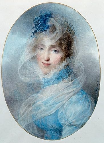 Toile peinture murale portrait reine Hortense de Beauharnais Isabey 60x90cm