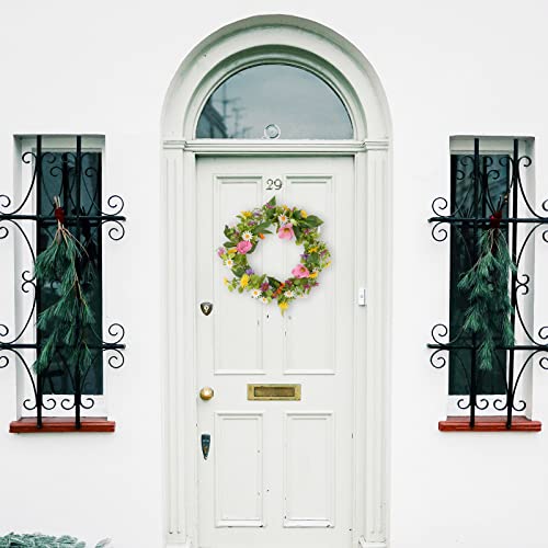 Front Door Wreaths Farmhouse Decor - 20 Inch Daisy Door Wreaths For Front Door, Decorative Wreaths Outdoor Artificial Large Festival Flower Wreath By Dilicoming #TOP5