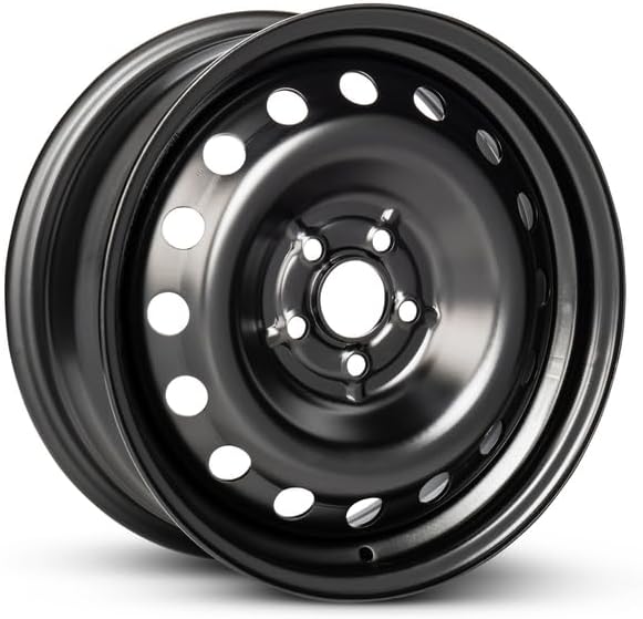 New 16x6.5 inch OEM Direct Replacement Steel Wheel for 1995-2005 Volkswagen Jetta 5-100mm Black 16 in Rim 1J0601027AD03C