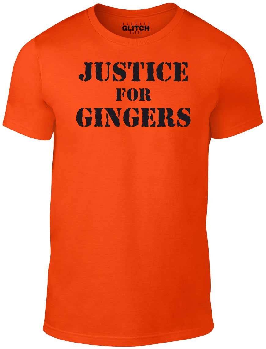 Reality Glitch Men's Orange Justice For Gingers T-Shirt.