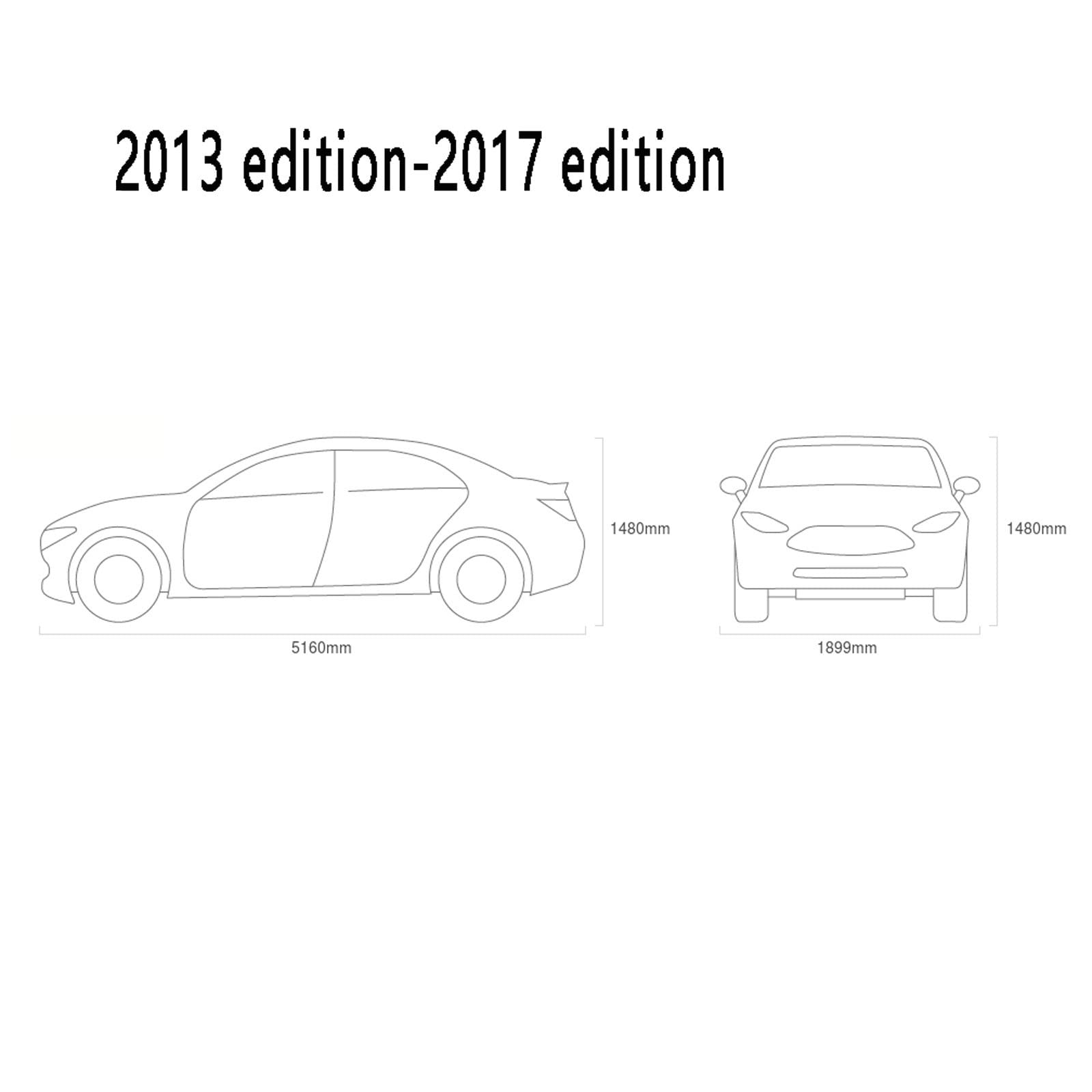 Funda Coche para Holden Caprice Dimensions 2013 edition-2017 Edition Funda Coche con Cremallera para protección contra el Agua, el Viento, el Polvo y los Rayos UV(Color:#6,Size:2017)