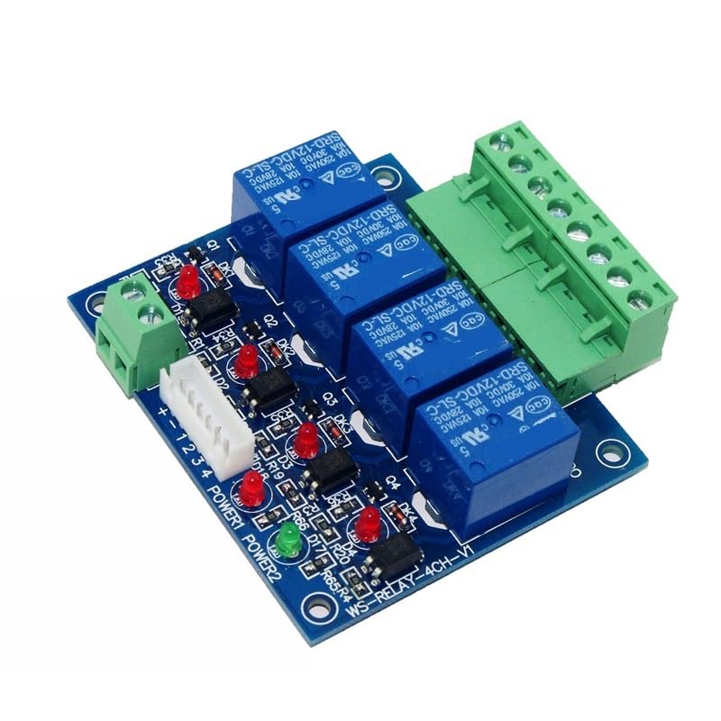 Controlador LED DMX512 de 4 canales con decodificador RJ45 y 2 relés DC12V para tiras de luz 4