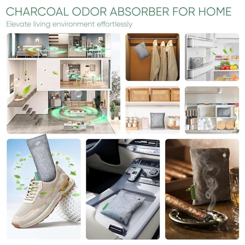 Sacs de charbon actif réutilisables : absorbeur d'odeurs haute performance