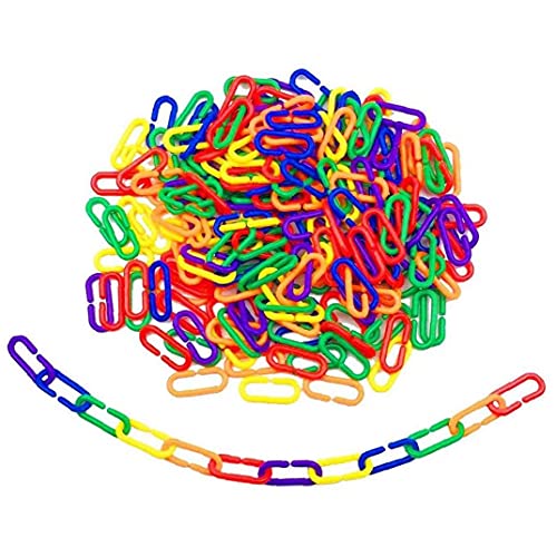 Plastic haken ketting schakels,100 stuks papegaai C-clips haken ketting speelgoed C-Links suikerzweefvliegtuig Rat vogel… - Afbeelding 6