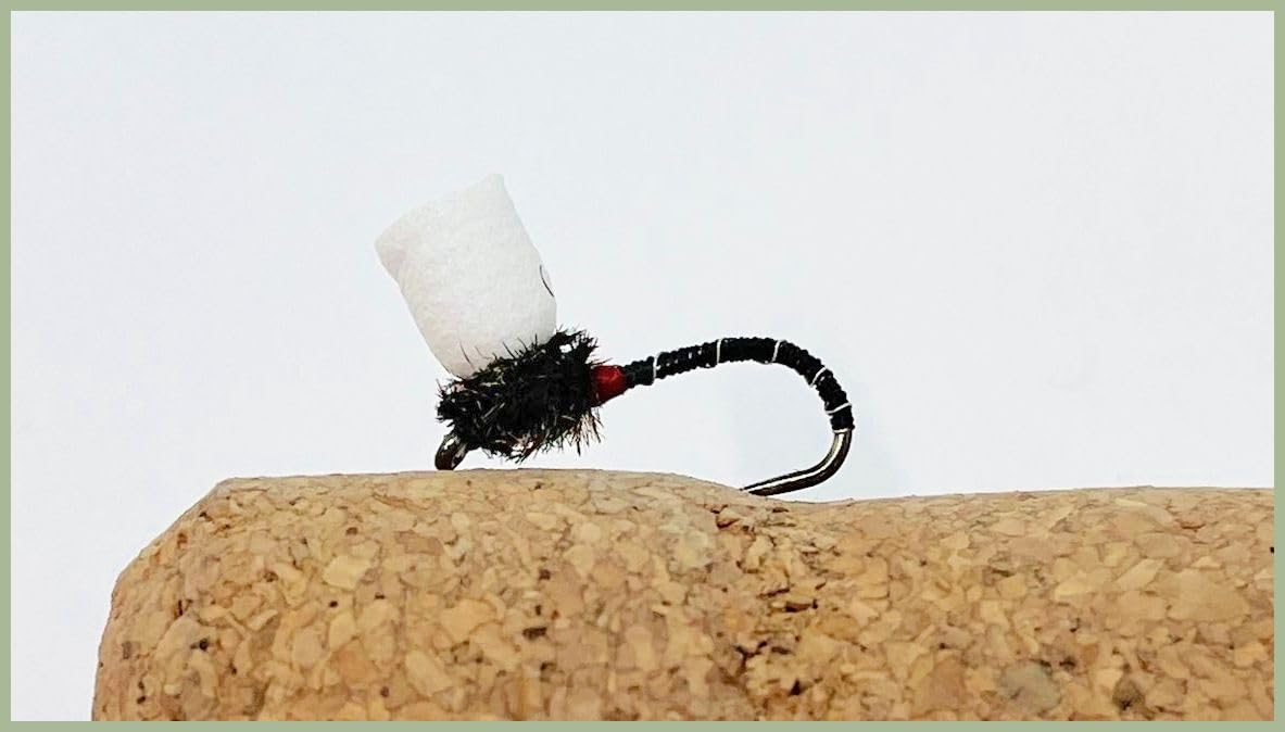Barbless Suspender buzzers trout flies, Black, choice of size and quantity, Best Buzzer flies, Emergers Fly Fishing (3, 14)