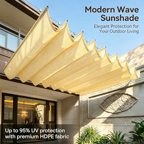 Voile d'Ombrage Rétractable 2x10m | Housse de Remplacement Pergola