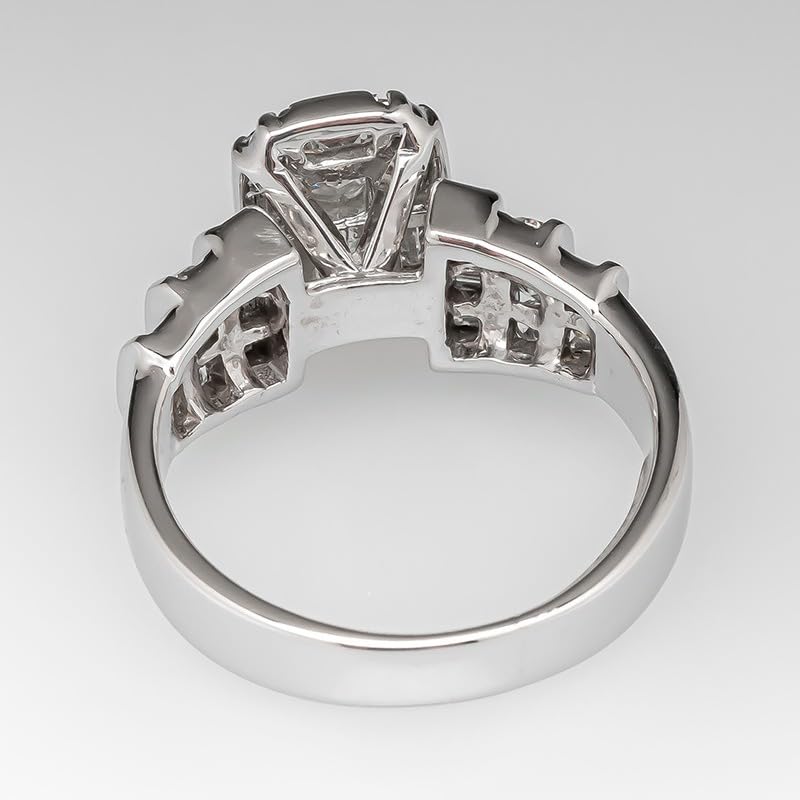 White Gold Plated Cubic Zirconia Inlaid Luxurious Engagement Rings Wedding Bridal Band Promise Rings Evening Parties Anniversary Valentine's Day Gifts Eternity Bands for Women3