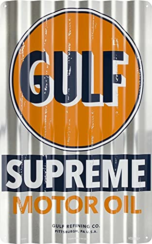 Hasngtime Gulf Supreme Motor Oil 18 x 12 Corrugated Sign Hasngtime Gulf Supreme Motor Oil 18 x 12 Corrugated Sign