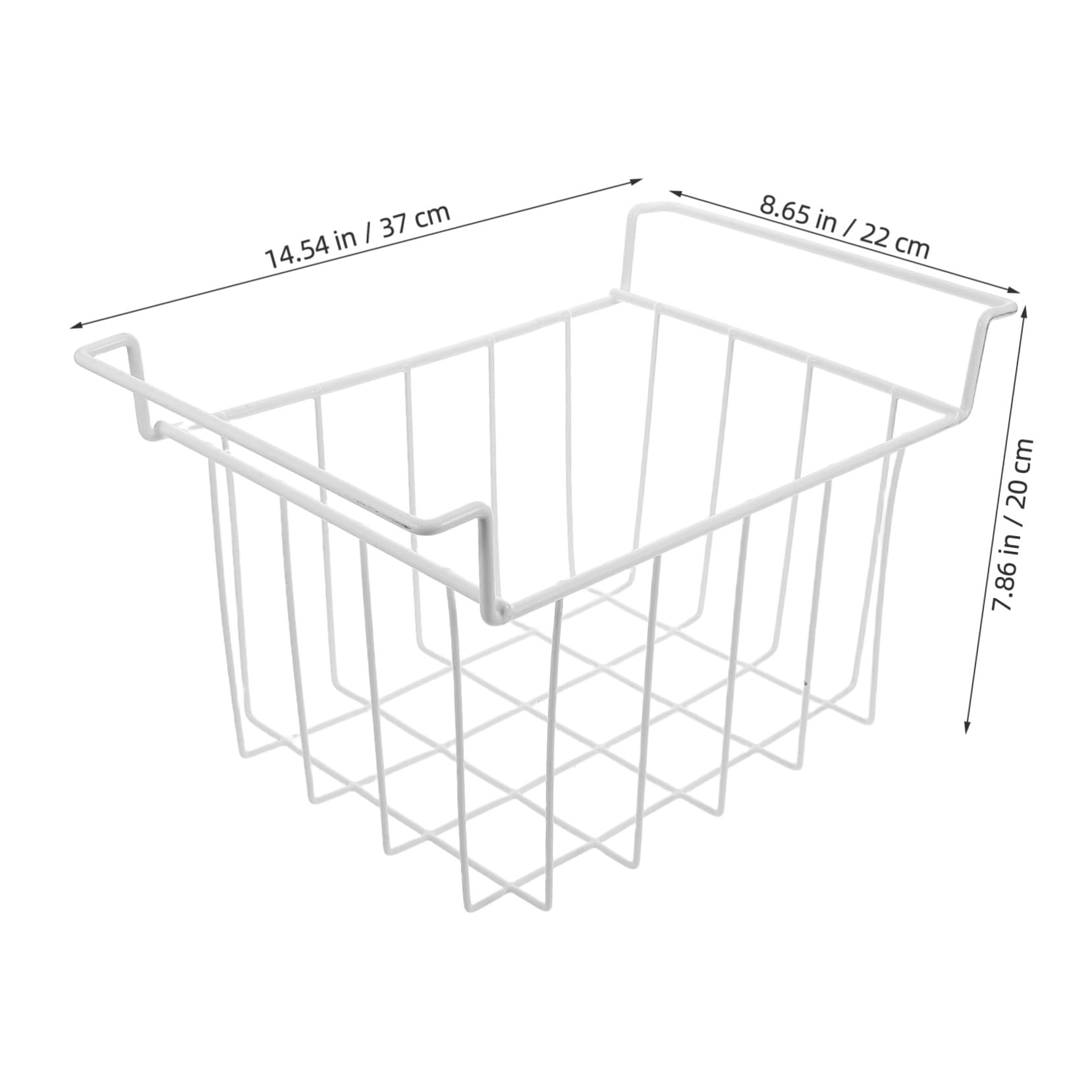 Cesta Organizadora de Alambre para Congelador Horizontal 37x22x20 Cm Hierro Resistente Colgante Multiuso para Cocina Hogar Almacenamiento