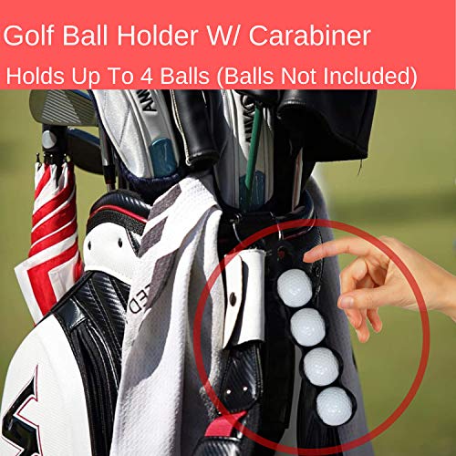 RE GOODS Golf Accessories Kit - Includes Towel, Ball Holder, Brush, Divot Repair Tool, 2 Ball Alignment Stencil, Tee Holder, Putting Marker, 4 Permanent Markers, Pencil