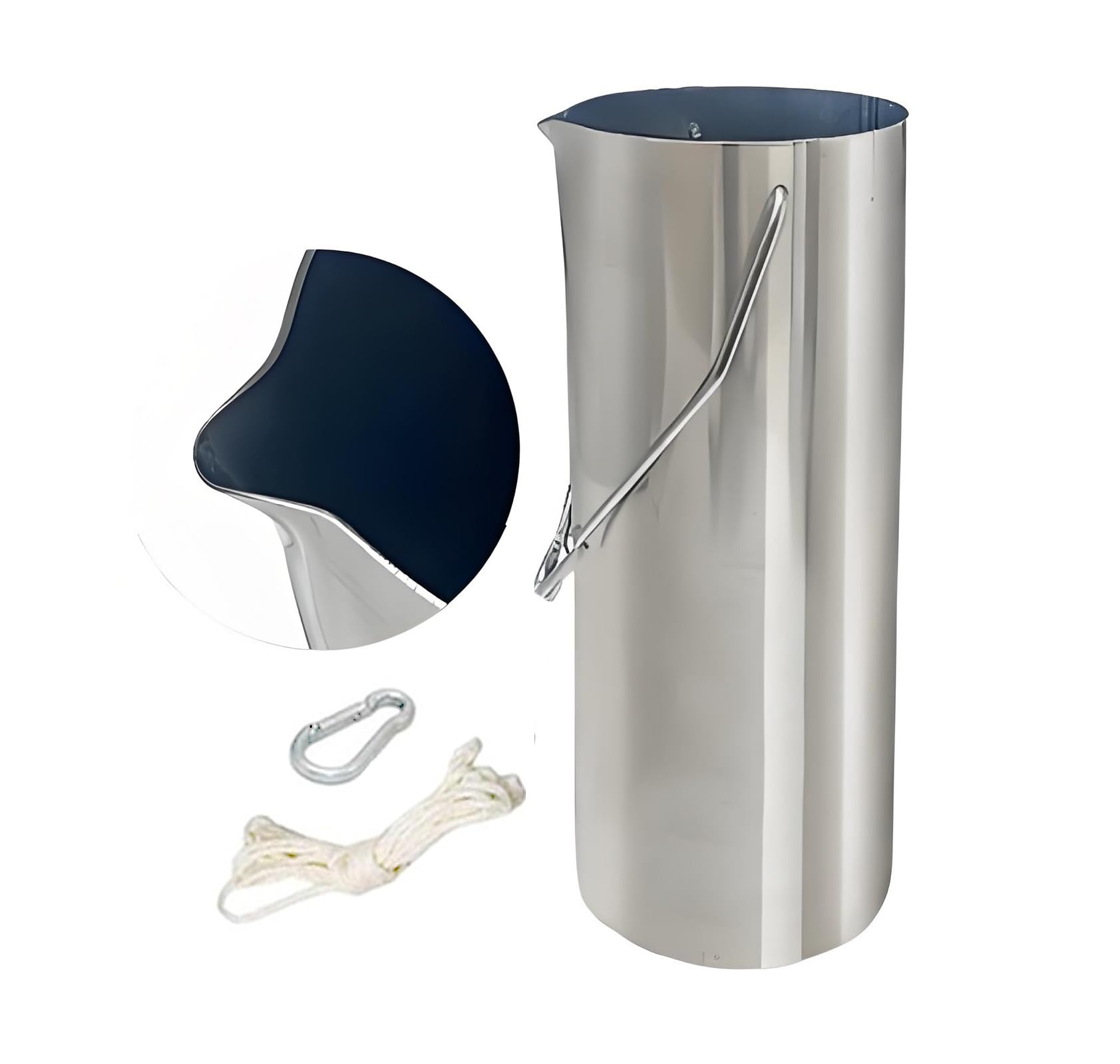 Kit d'échantillonnage d'eau en acier inoxydable durable avec seau 2.5L - 8