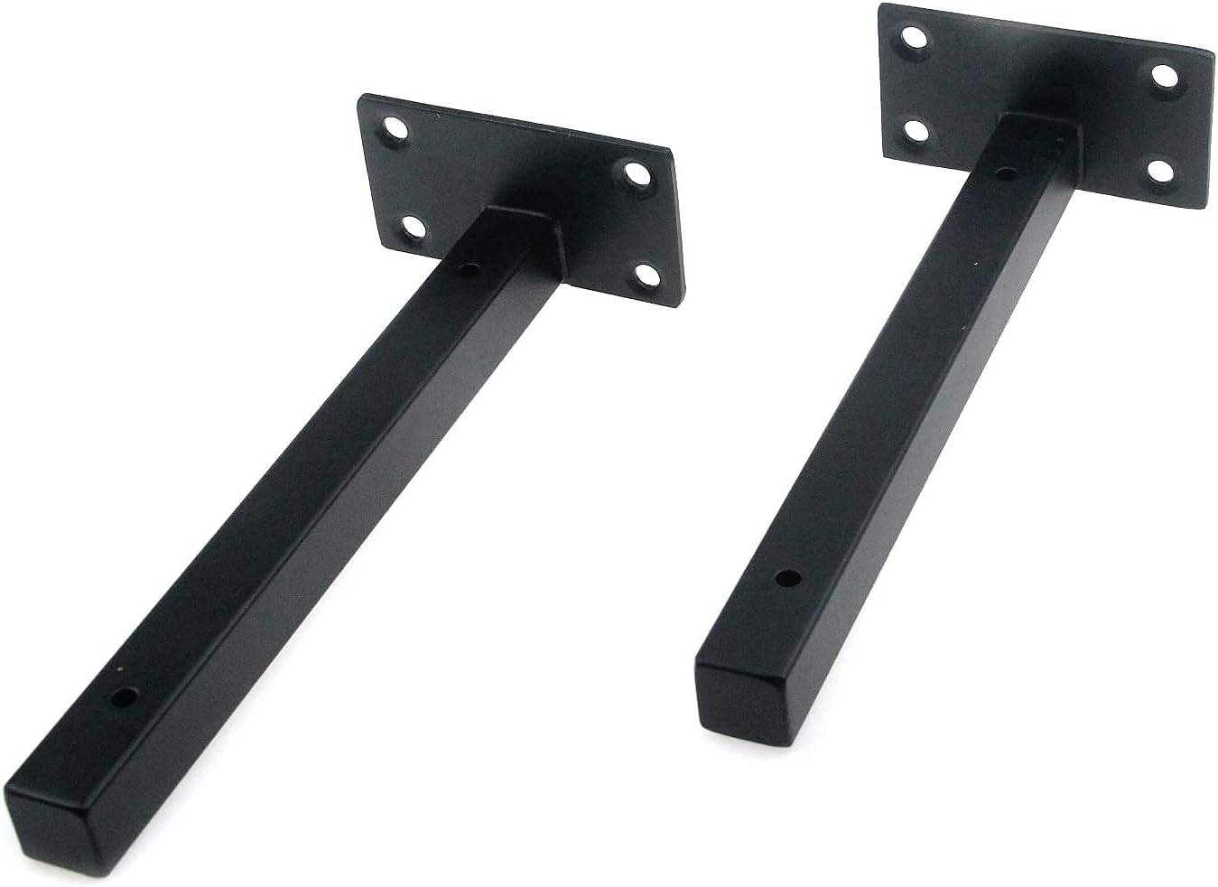 Antrader Heavy Duty Industrial Black Floating Shelf Brackets, Stainless Steel Wall