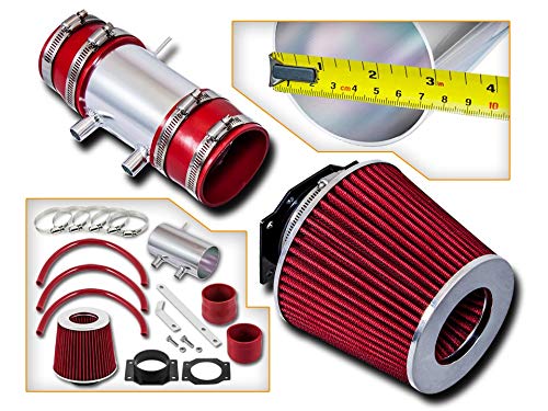 Rtunes RacingShort Ram Air Intake Kit + Filter Combo Compatible For 99-04 Frontier/Xterra V6 & Supercharged (Red)