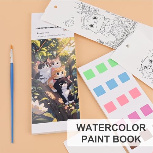 Livre de peinture à l'eau réutilisable avec pinceau pour adultes et étudiants - 6