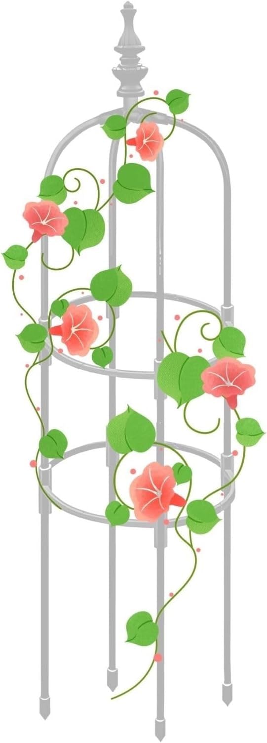 Obelisco para plantas trepadoras decorativo para terrazas y salones de interior