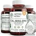 Natural Nutra Calcium Magnesium Zinc Supplement with Vitamin D3, 1000/500/25 mg Cal-Mag-Zinc, 250 Vegetarian Tablets