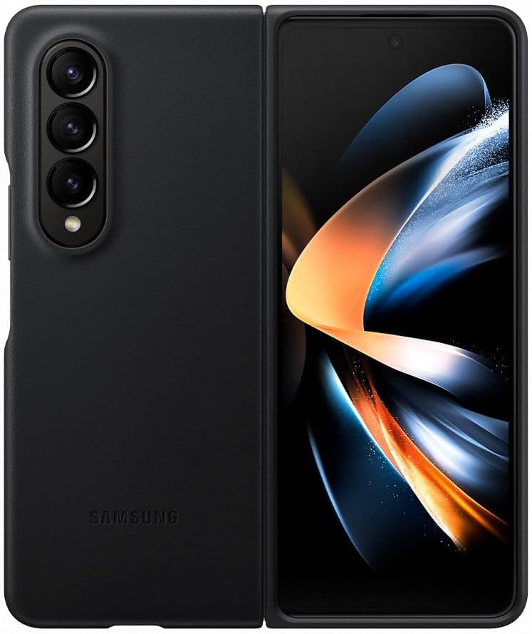 Galaxy Z Fold4 Leather Cover, Black
