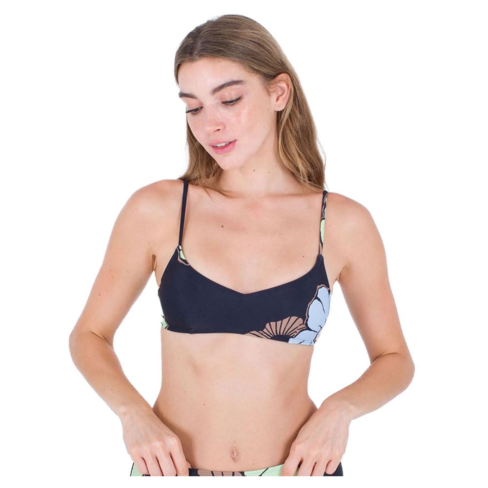 Hurley Top Bralette Big Bloom V Parte Superiore del Bikini Donna