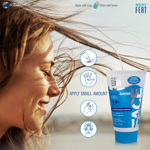 Neat Feat 3B Face Saver Antiperspirant Gel For Facial Perspiration & Shine, White And Blue, 1.76 Fl Oz #TOP5