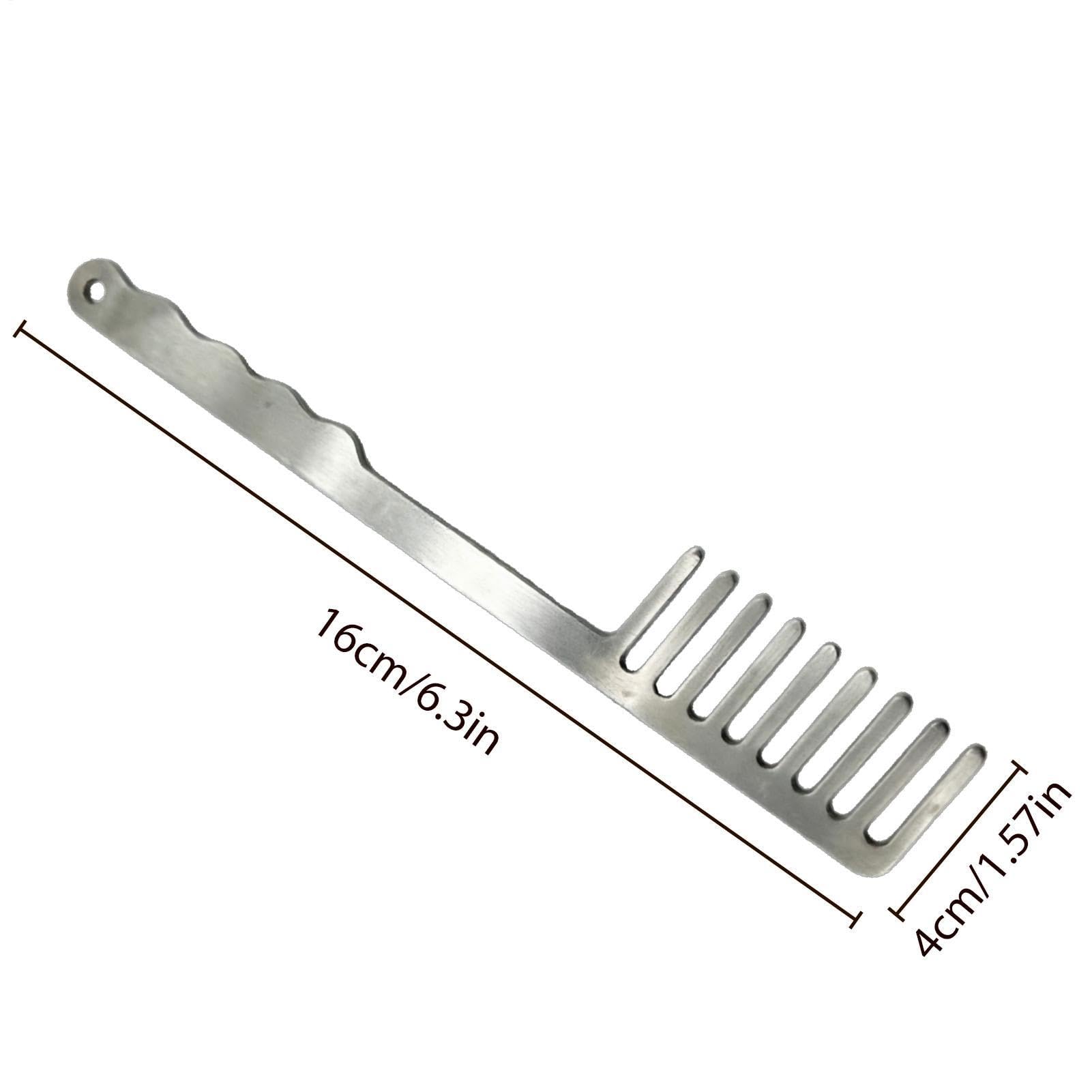 Spaghetti-Gabel-Kamm-Servierer, Edelstahl, hitzebeständiges Kochwerkzeug für reibungslose Servierkontrolle, starke rostfreie Konstruktion, Küche, Zuhause,