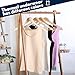 Toulite 4 Pcs Thermal Tank Tops Women Underwear Tops Sleeveless Undershirt for Women Cotton Camisole Warm Base Layer(Black, White, Skin Tone, Light Purple,Medium)
