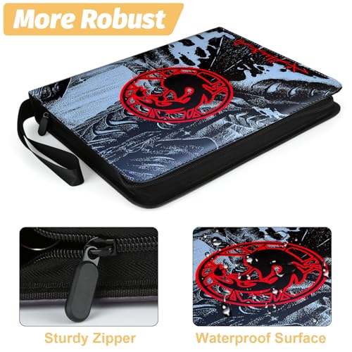 Image of 9 Pocket Card Binder, 720 Double Sided Pocket Trading Card Binder, Premium PU Card Collector Album,Card Folder for MTG /YGO /PTCG /Game Cards(Red)