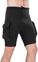 Vista 9 de Keenso Pantalones cortos de buceo, 0.118 in de neopreno para hombre, pantalones cortos de buceo Equipo de buceo Pantalones de bolsillo de traje