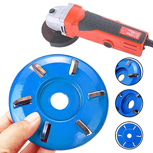 6 Teeth Wood Carving Disc,90mm Diameter 16mm Bore Power Wood Carving Disc Tool Milling Cutter Angle Grinder Attachment