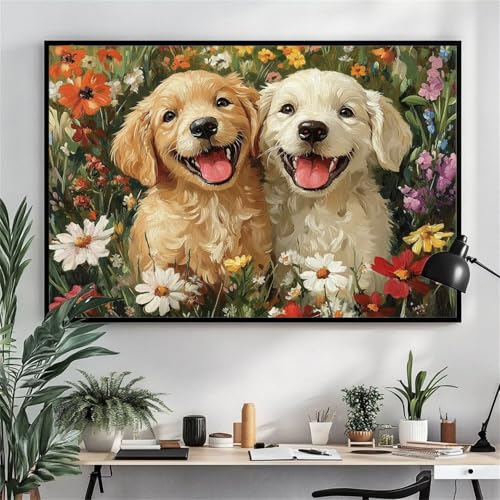 Cadeau Femme Original : Diamond Painting Adulte Kit Complet Éléphant et Fleurs 50x70
