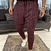 JEsilunmaMY Men's Plaid Jogger Pants Drawstring Elastic Waist Sweatpant with Pockets Slim Fit Athletic Running Lounge Pants (Red,3X-Large)