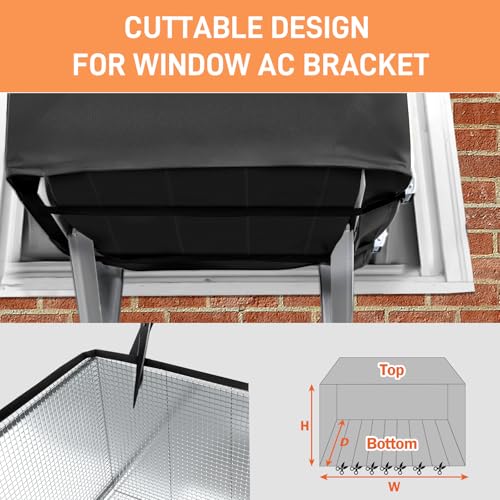 image for TOHONFOO Window Air Conditioner Covers for Outside Unit for Winter Ins
