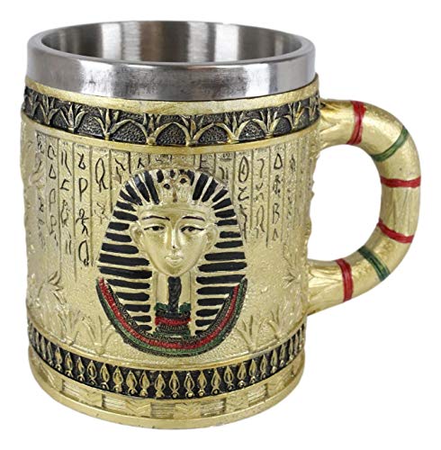 Ebros Ancient Egyptian Theme Golden Mask Of King Tut Pharaoh