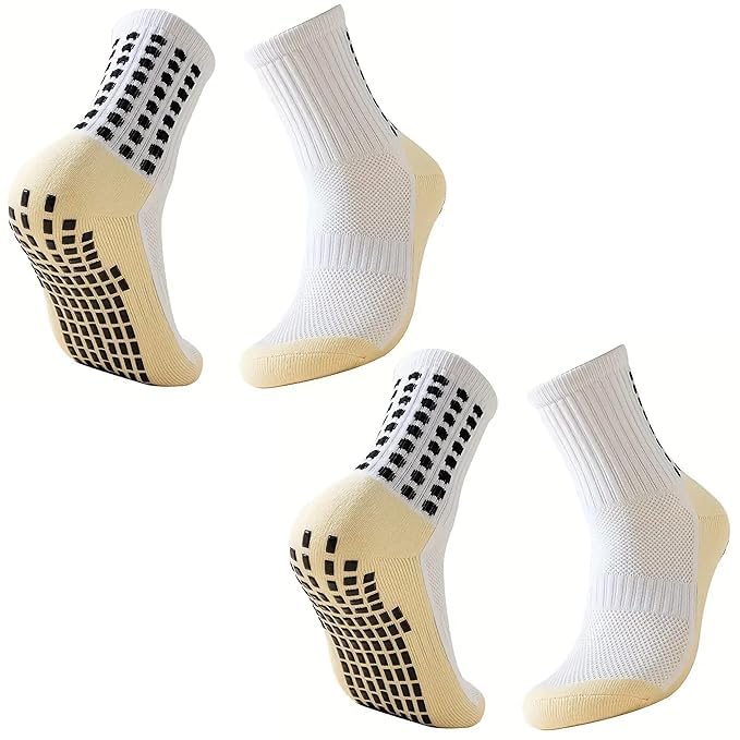 Non‑Slip Grip Socks – Performance Crew Socks for Pilates, Yoga, Sports & Home-image-36