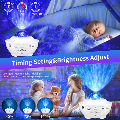 Galaxy Projector Star Projector For Bedroom, Starry Night Light Projector For Kids, Built In Bluetooth/Music Speaker/Timer, Work With Alexa & Google Asistant Smart Wifi Remote Control #TOP4