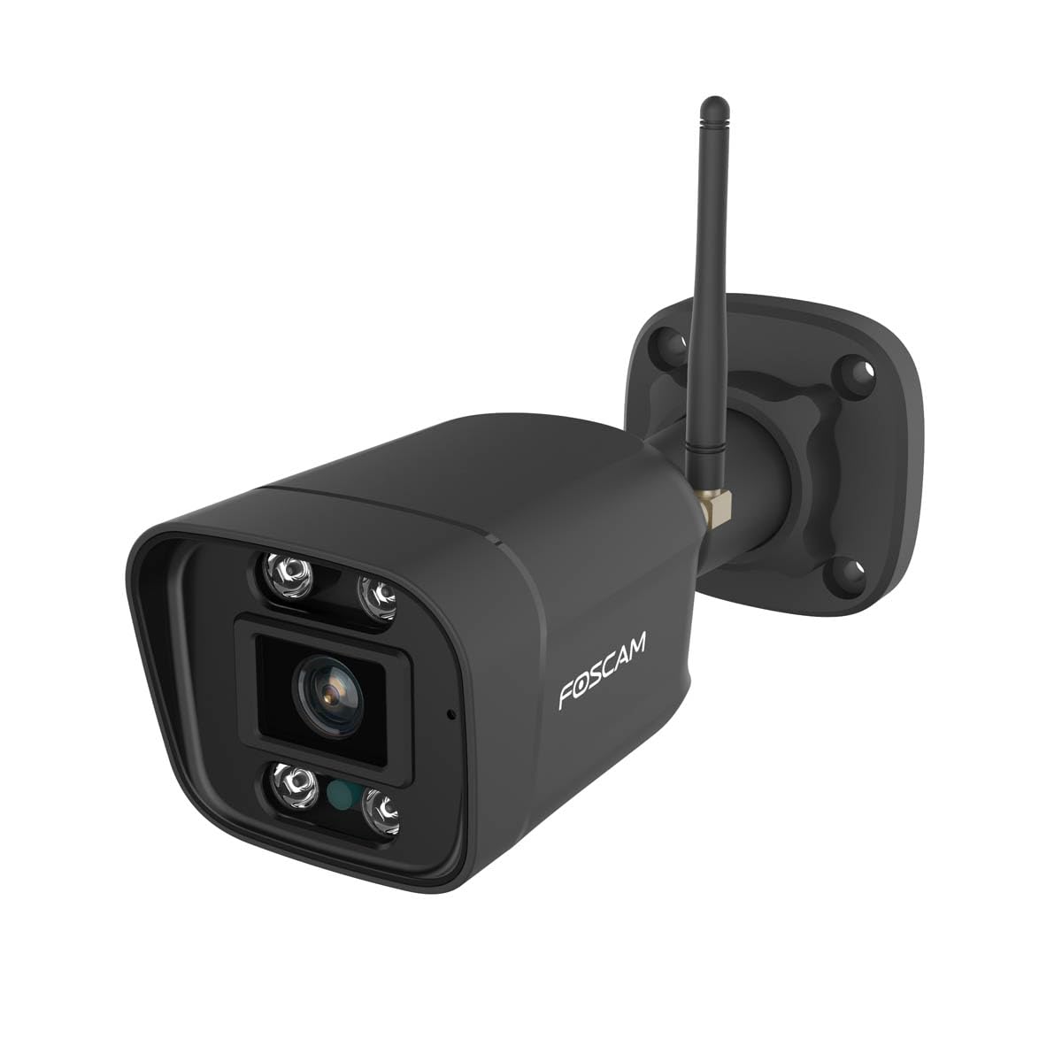 Foscam V8P 4K 8 MP Dual-Band WLAN Überwachungskamera mit integriertem Scheinwerfer und Einer Alarmsirene (schwarz)