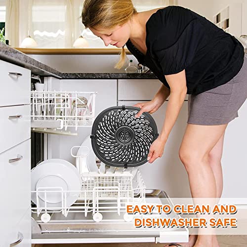 Alj Air Fryer Grill Plate For 7Qt Powerxl Vortex/6.9Qt Uten Air Fryers, Upgraded Double-Layer Non-Stick Coating Air Fryer Grill Crisper Plate Pan Tray Griller Rack Grate Grid Insert For 7Qt Air Fryer #TOP2
