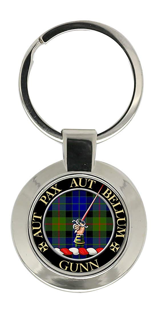 Giftshop Uk Unisex Silver Coloured Metal Gunn Scottish Clan Key Ring