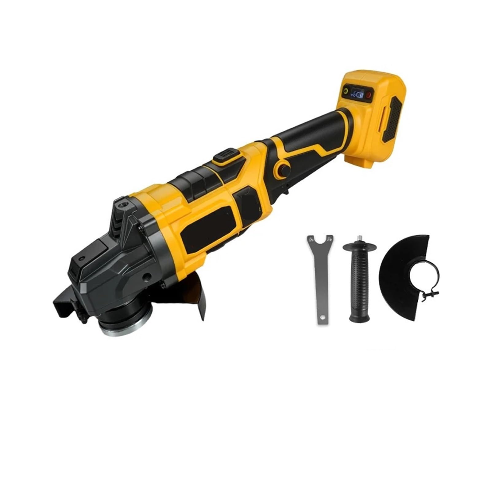 LNHHG 125mm Cordless Brushless Angle Grinder 20V, 9000RPM Metal Wood Polishing Tool