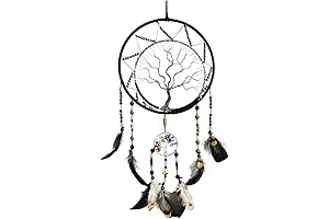 7 Chakras Gemstone Tree of Life Dream Catcher with Rainbow Healing Crystal...