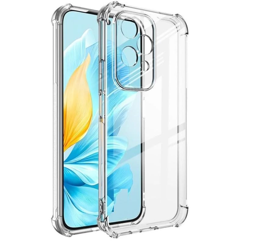 Image of SkyTree Honor 200 Lite, Solid Shock Proof Bumper Hybrid Edge to Edge Protective Transparent Back Cover for Honor 200 Lite