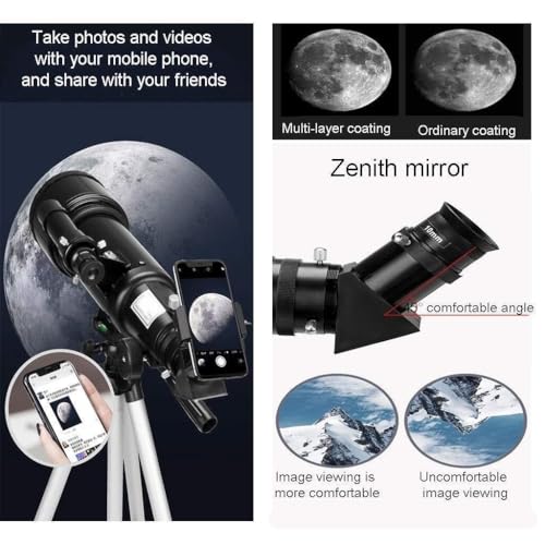 Telescopio refractor 70mm para principiantes en astronomía miniatura 4