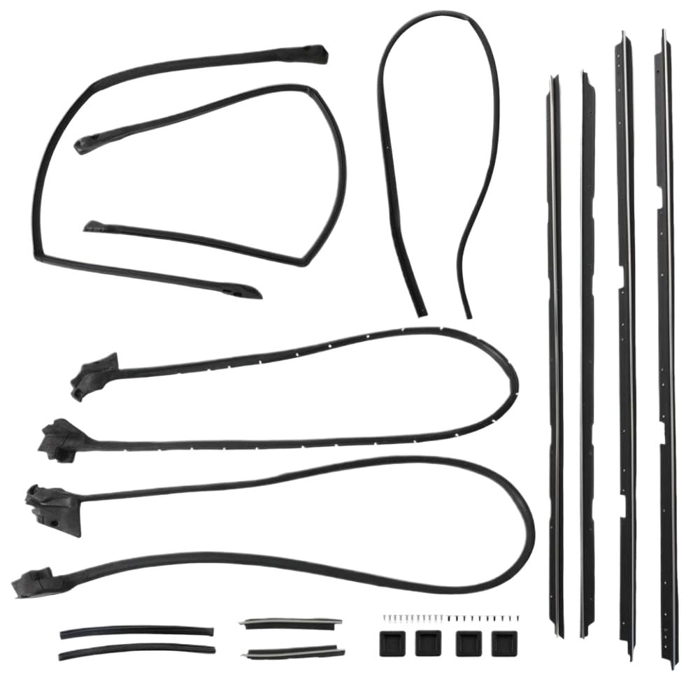 Uhhksaeme Onecolor 17Pcs Weatherstripping Kit Compatible With El Camino And Caballero 1978-1987 Models - Includes Parts 5987545 And 2135478