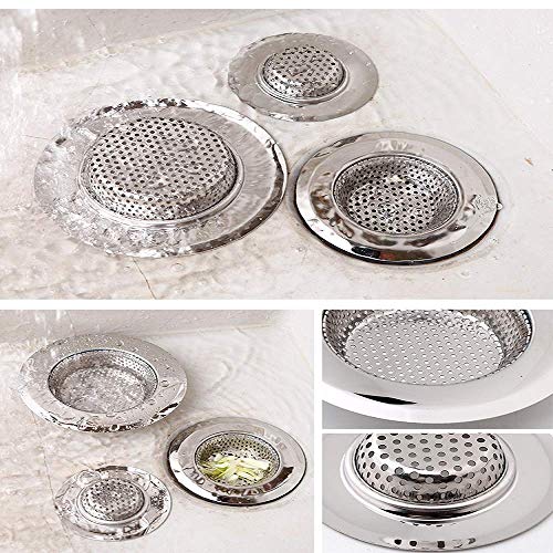 Feeke TEKLINGO Hair Catcher Shower Drain(3 Pack), Bathtub Drain Cover, Sink Tub Drain Stopper, Sink Strainer For Kitchen And Bathroom thumb #4