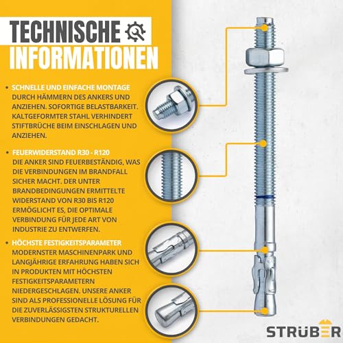Chevilles d'ancrage STRÜBER contre l'arrachement des structures lourdes - 4