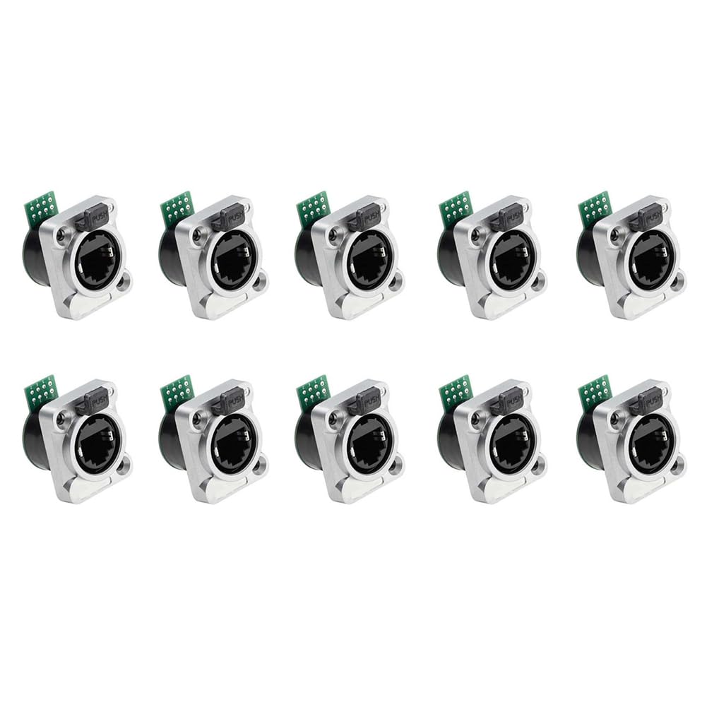 Prise de châssis Ethernet RJ45 étanche IP65 traversante pour réseau extérieur et baie de brassage - 8
