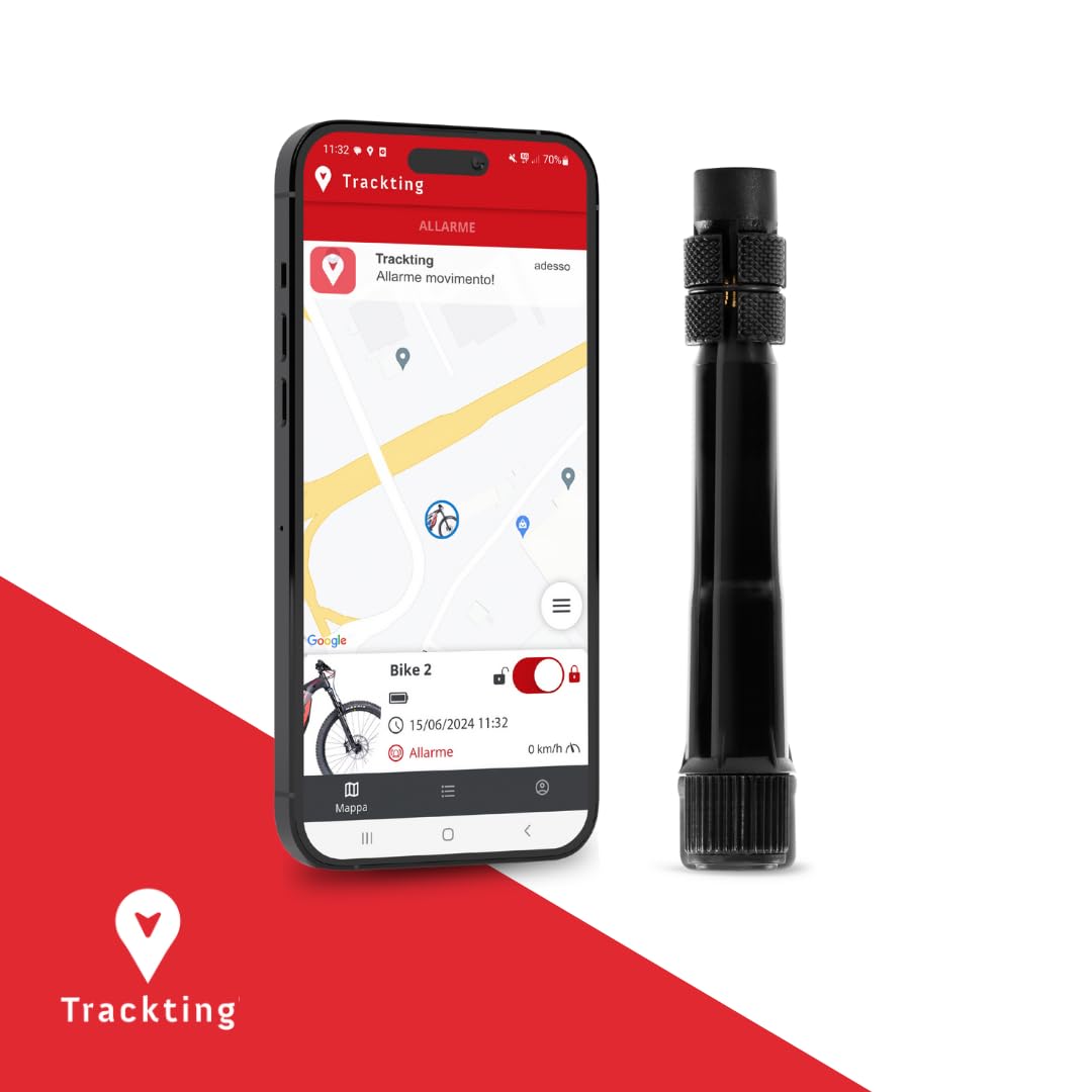 Tracking Bike T9 GPS Tracker avec Carte SIM | abonnement annuel requis | Tracker vélo antivol avec détecteur de Mouvement, Batterie Rechargeable USB-C, Suivi en Temps réel en Cas de vol